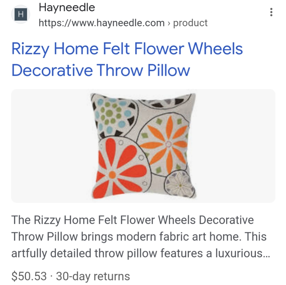 Rizzy Home Felt Embroidered Throw Pillows - Picture 9 of 9